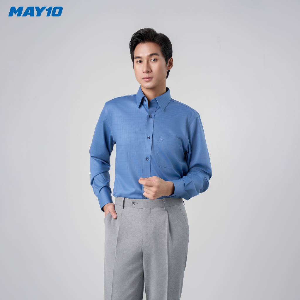 Áo Sơ mi nam dài tay May 10 form Regular mã 010124237ĐT AK538