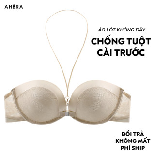 Áo Lót Không Dây Chống Tụt Cài Trước Tạo Khe Dáng Quây Ren Mềm Mặc Áo Váy Trễ Vai AHBRA FS03 