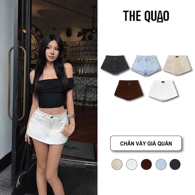 THE QUẠO - Quần giả Váy Nữ Lưng Thấp Mini Skort  Basic Nhiều mẫu S1410_723