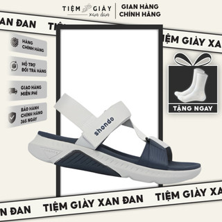  Giày Sandals Shondo Nam Nữ Quai Hậu Chính Hãng- F7 Racing Đế Xám Phối Xanh Dương- Êm Nhẹ Chống Trơn F7R2435 