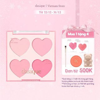   SALE  Phấn má hồng 4 ô dasique Blending Mood Cheek Blush | Sweet Heart Collection 