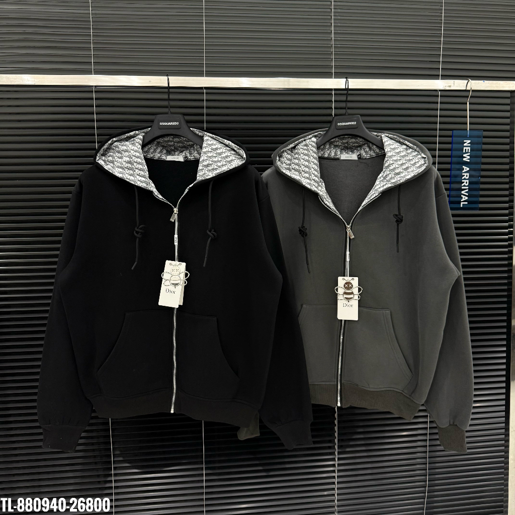 Áo Hoodie Zip DIOR, Thời trang thu đông, Khoác nỉ, Form rộng, Unisex | DENDI STORE - 880940