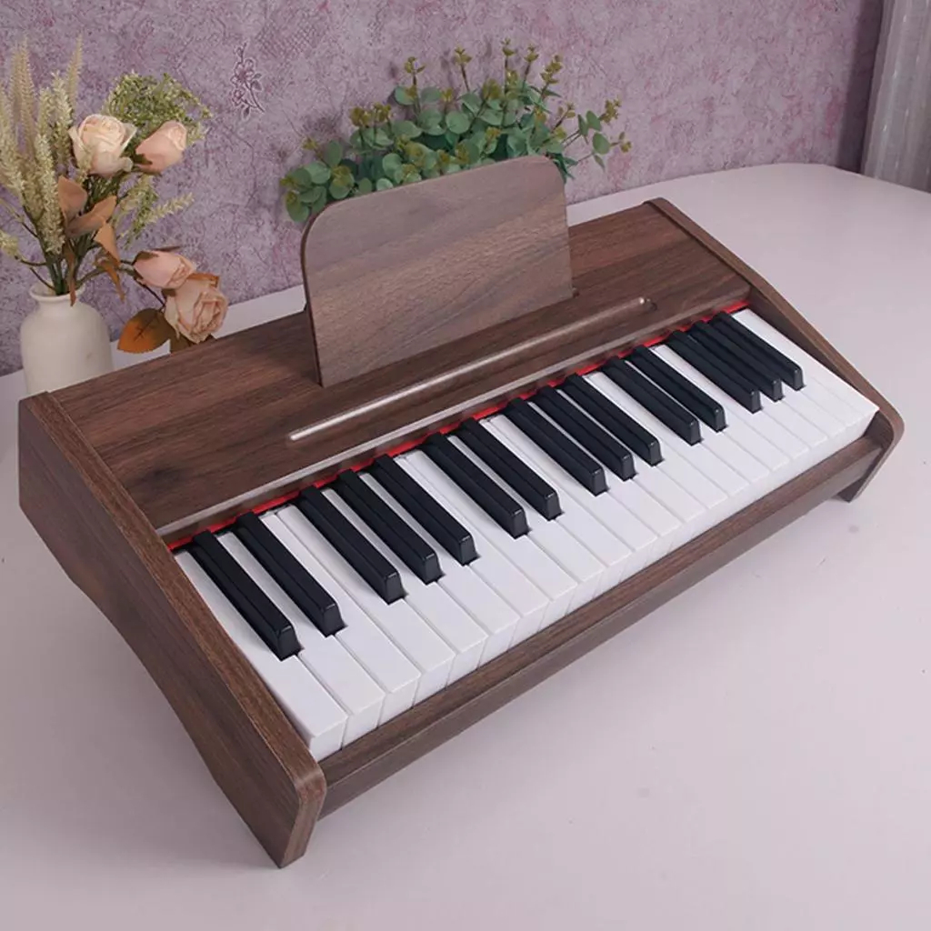 Đàn Piano Gỗ 37 Phím Chạy Bằng Pin - Đồ Chơi Kỹ Thuật Số Piano Đồ Chơi Âm Nhạc