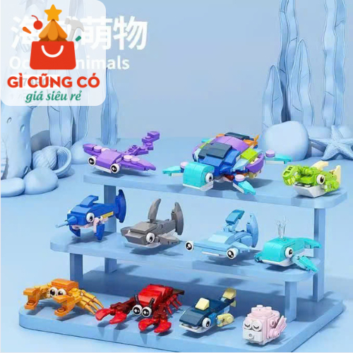 🧸 Bộ Đồ Chơi Lắp Ghép Thế Giới Đại Dương, Lắp Ráp Mini Các Loại, Quà Cho Siêu Đáng Yêu Cho Bé 💥