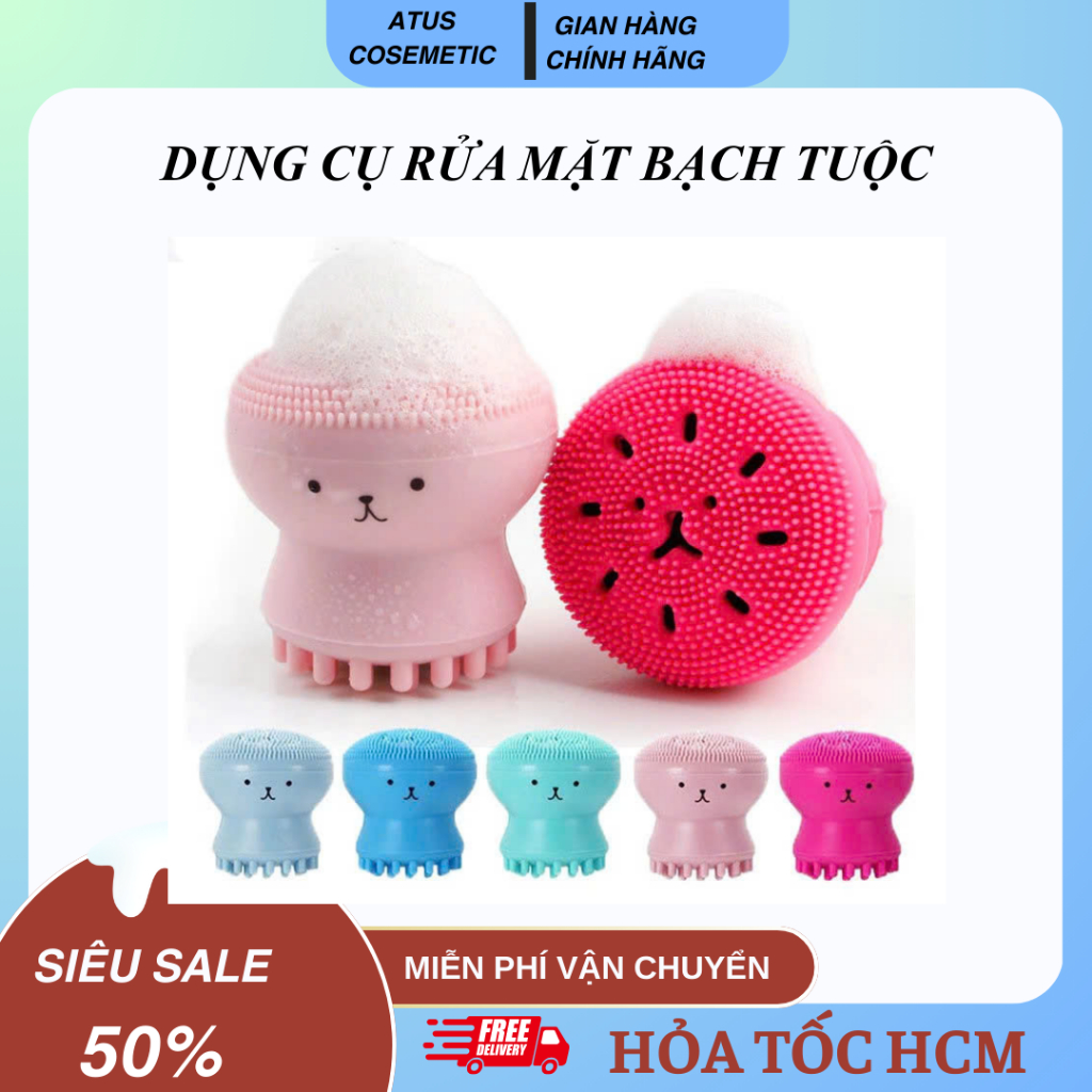 Massa silicon rửa mặt bạch tuộc