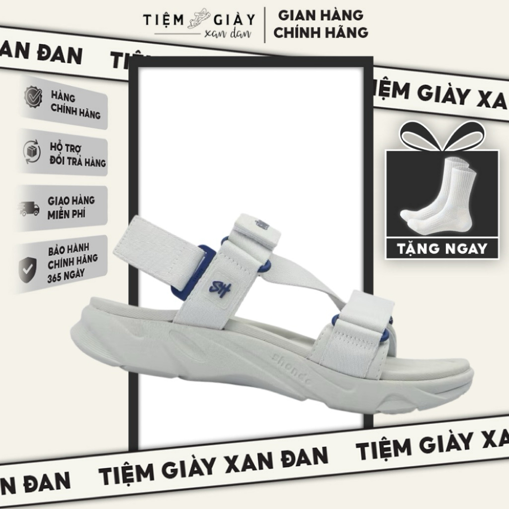 Giày Sandals Shondo Nam Nữ Quai Hậu Chính Hãng- F8 Ver.2 Màu Xám Xanh- Êm Nhẹ, Chống Trơn F8M2323