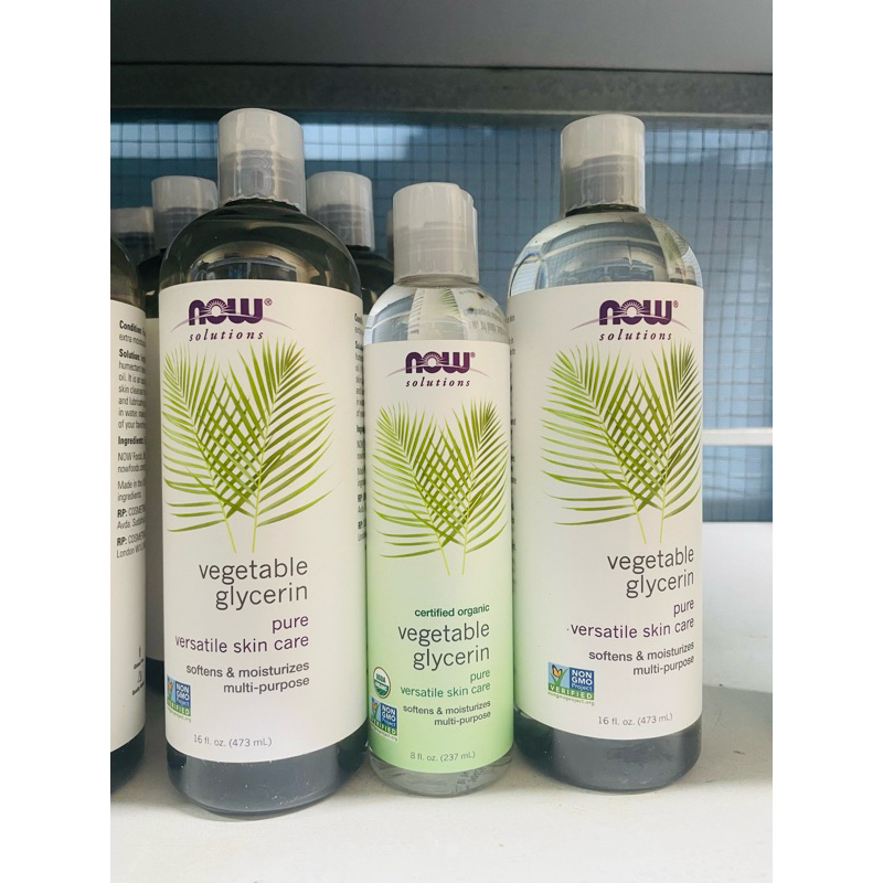 ( có bill nhập) Chất Giữ Ẩm NOW Solutions Vegetable Glycerin 473ml - Glycerin Now hàng Mỹ