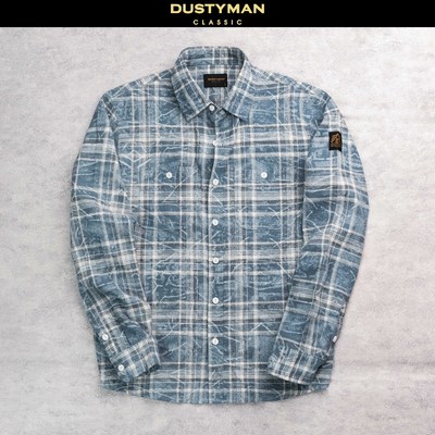 Sơ Mi Nam Haze Dustyman,Vải Flannel Cao Cấp,Wash Loang Lạ,Form Regular Fit