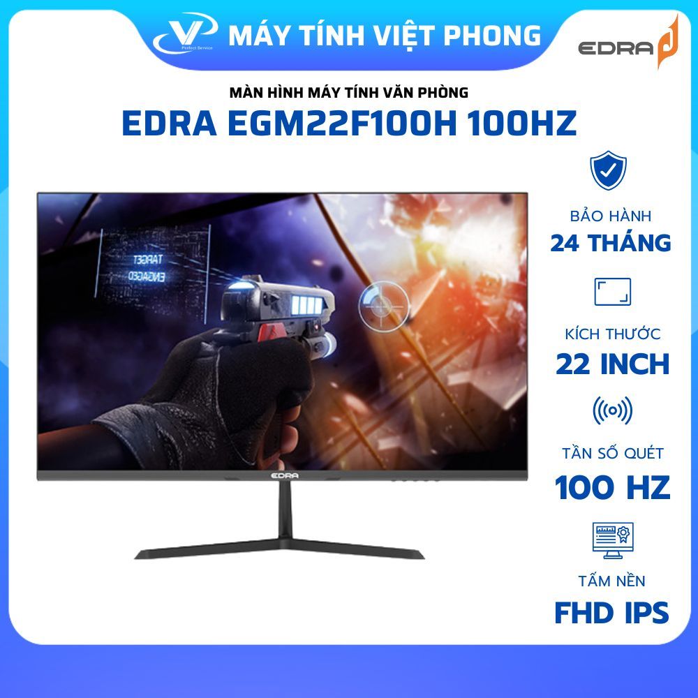 MÀN HÌNH PC EDRA EGM22F100H 22' IPS 100Hz - CHÍNH HÃNG BẢO HÀNH 2 NĂM