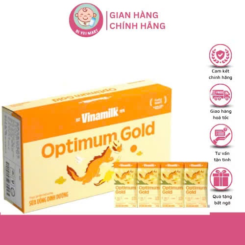 Sữa Pha Sẵn Optimum Gold Vinamilk - Thùng 48 Hộp 110ml/180ml - Chính hãng Vinamilk