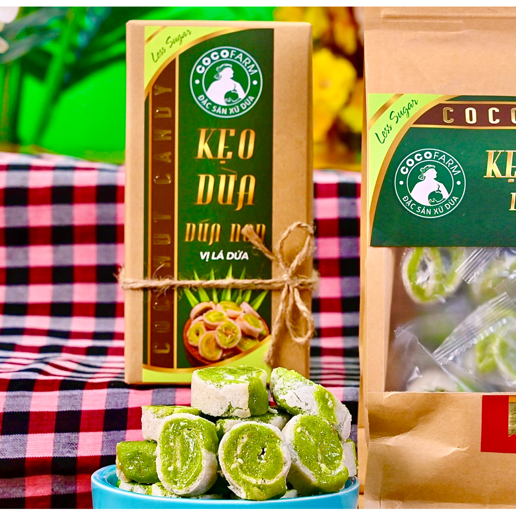 Kẹo Dừa Dứa Non Lá Dứa Cocofarm 300g