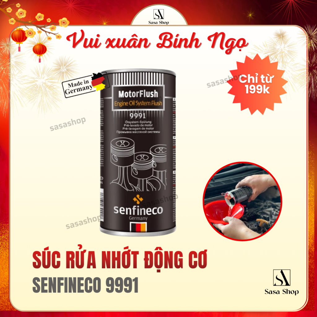 Súc Rửa Nhớt Động Cơ Senfineco 9991 Của Đức Motor Flush Engine Flush dung tích 443ml