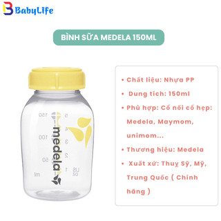 Bình Trữ Sữa Medela 150ml / 250ml, Bình Đựng Sữa Medela Chính Hãng – Nhựa PP An Toàn Không BPA