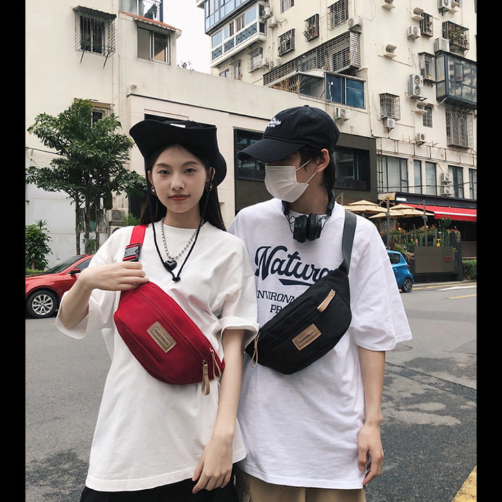 Túi bao tử đeo bụng đeo chéo thời trang nam nữ chất liệu vài chống nước chống xước cao phù hợp đi chơi, dạo phố DB021