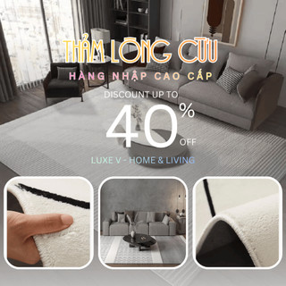 Thảm Lông Cừu Luxe V Decor Phong Cách Luxury, Êm Chân & Dễ Vệ Sinh GENJI DECOR