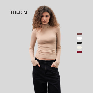  THEKIM Áo thun tăm len giữ nhiệt cổ 3 phân dài tay nhiều màu  chất thun tăm lót lông nhẹ giữ nhiệt tay dài trơn T219 