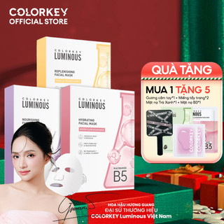   LIVE  Combo 3 Hộp 3 Màu Mặt Nạ Giấy COLORKEY LUMINOUS Giúp Cấp Ẩm Hỗ Trợ Phục Hồi Làn Da 25ml miếng 