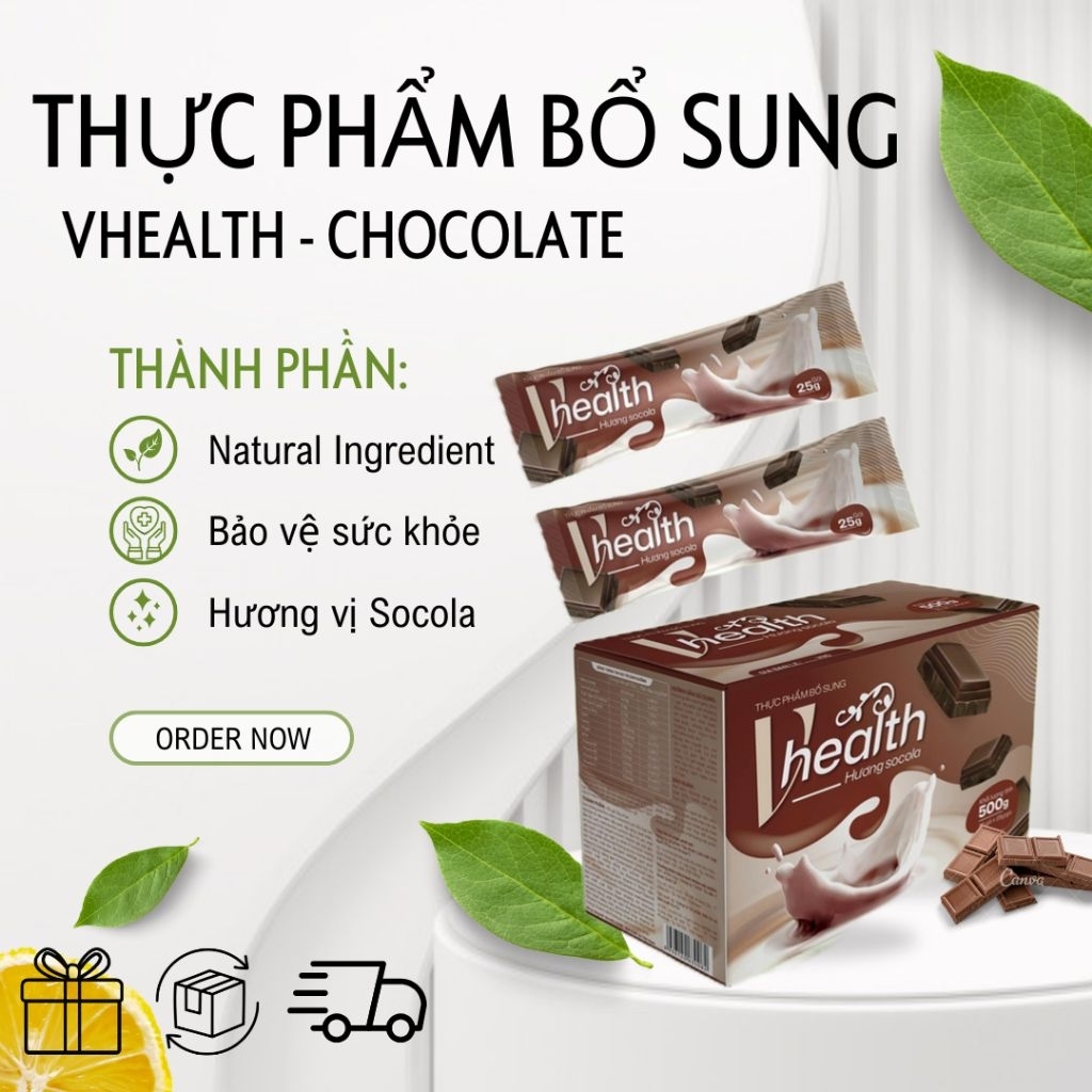 [HÀNG CHÍNH HÃNG] Vhealth Socola hương vị thơm ngon hỗ trợ tăng cường sức khỏe, bổ sung dưỡng chất 5