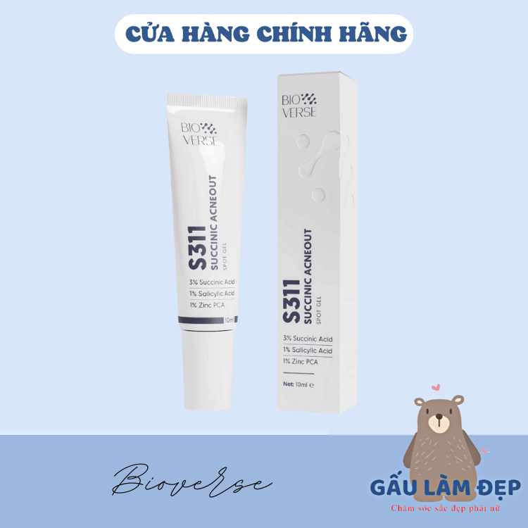 BIOVERSE Gel Chấm Mụn S311 Succinic Acneout Hỗ Trợ Giảm Viêm Sưng & Làm Khô Cồi Mụn - 10ML