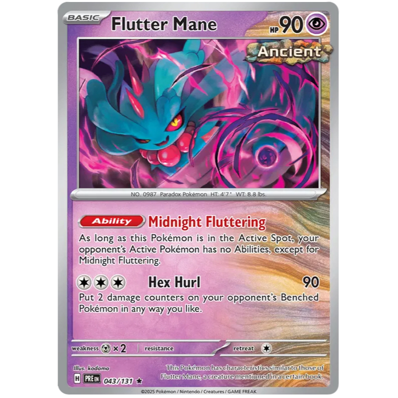 PRE - Pokemon TCG - Flutter Mane - Holo Rare - 043/131