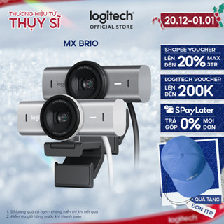  Webcam Logitech MX BRIO Ultra HD 4K - Hội họp & truyền trực tuyến Mic kép giảm ồn Show Mode USB-C 