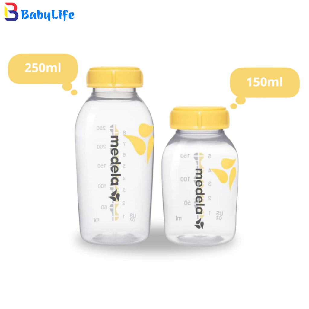 Bình Trữ Sữa Medela 150ml / 250ml, Bình Đựng Sữa Medela Chính Hãng – Nhựa PP An Toàn Không BPA