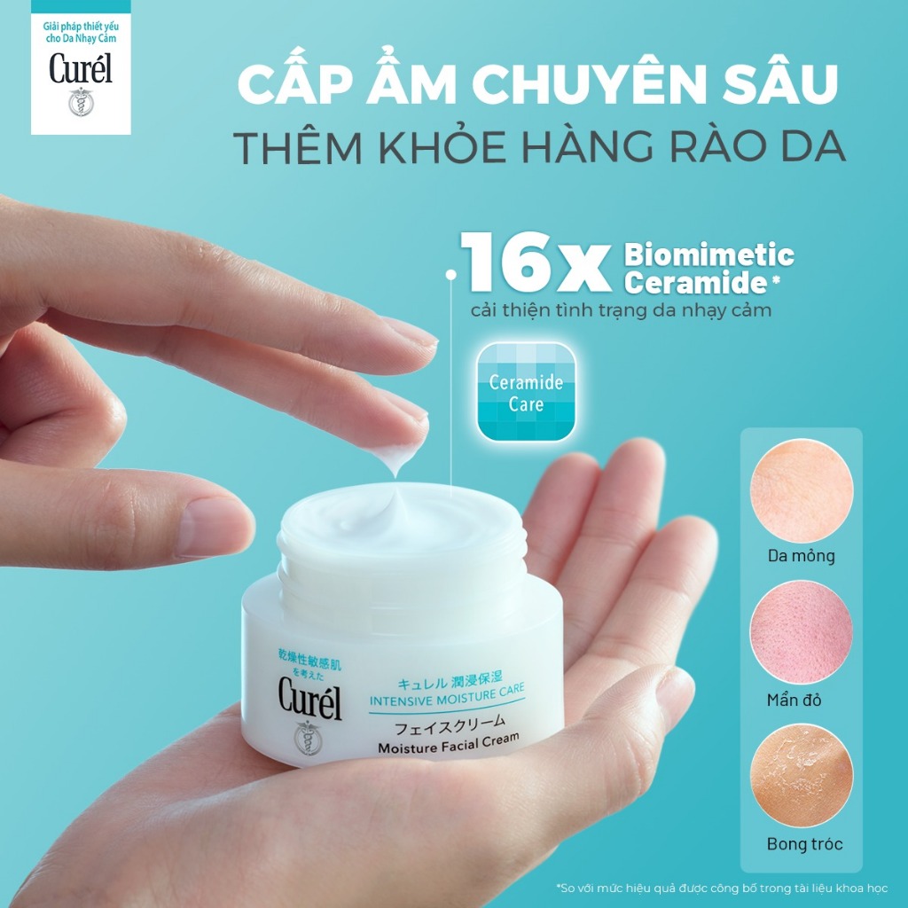 Cấp Ẩm Chuyên Sâu - Kem Dưỡng Da Curel Intensive Moisture Care Intensive Moisture Cream 40g
