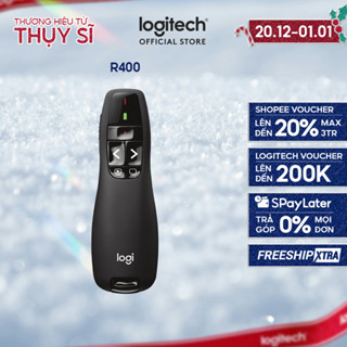  Bút trình chiếu từ xa Logitech R400 - Không dây USB 15m nút bấm tiện lợi 