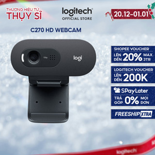  Webcam Logitech C270 720p HD - Góc cam 55o mic giảm ồn tự chỉnh sáng chụp ảnh 3MB 