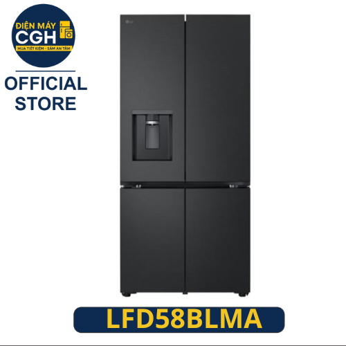 Tủ lạnh LG Inverter Multi Door, làm đá tự động,lấy nước ngoài LFD58BLMA