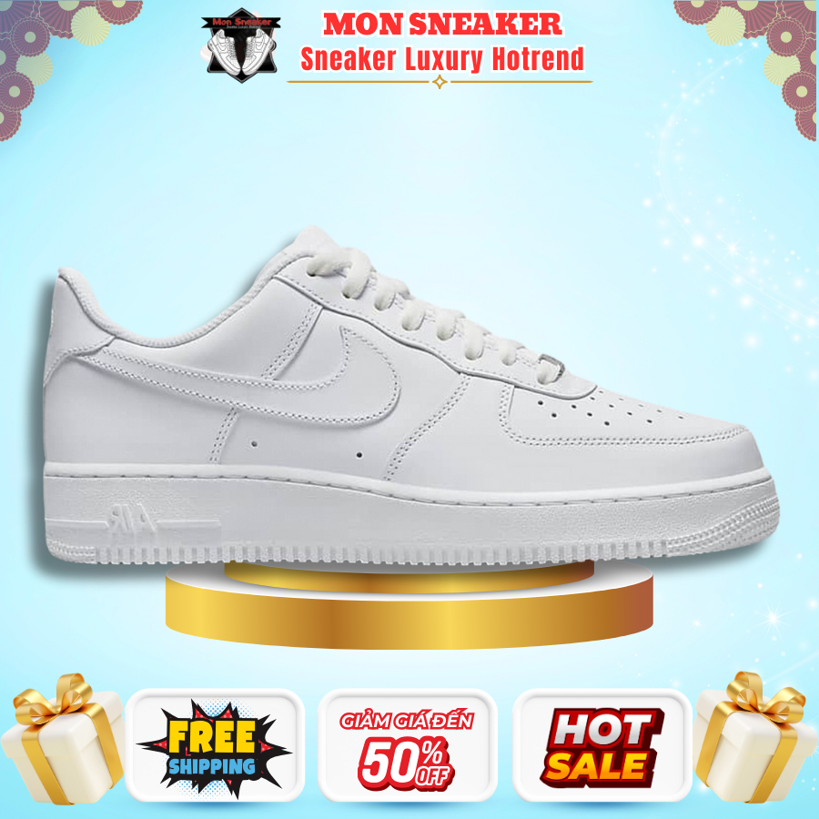 Giày Nike AF1 Low All White Nam Nữ | Phong Cách Basic Dễ Phối Đồ | Full Box.