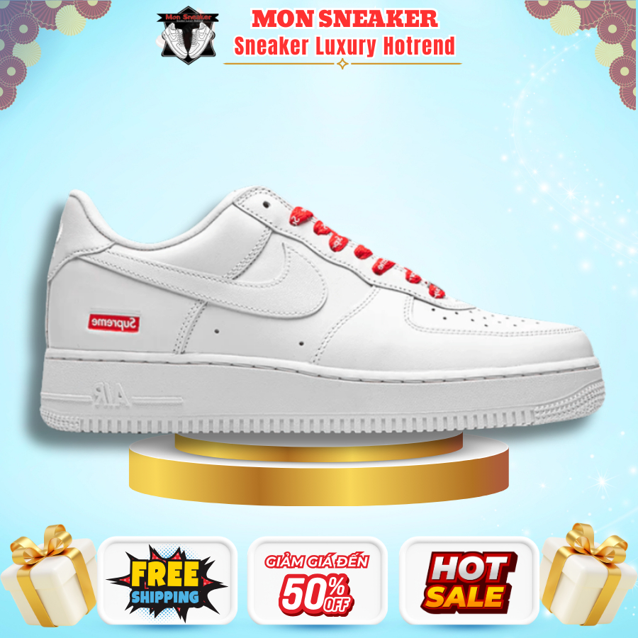 Giày Nike AF1 Low Supreme Nam Nữ | Phong Cách Basic Dễ Phối Đồ | Full Box.