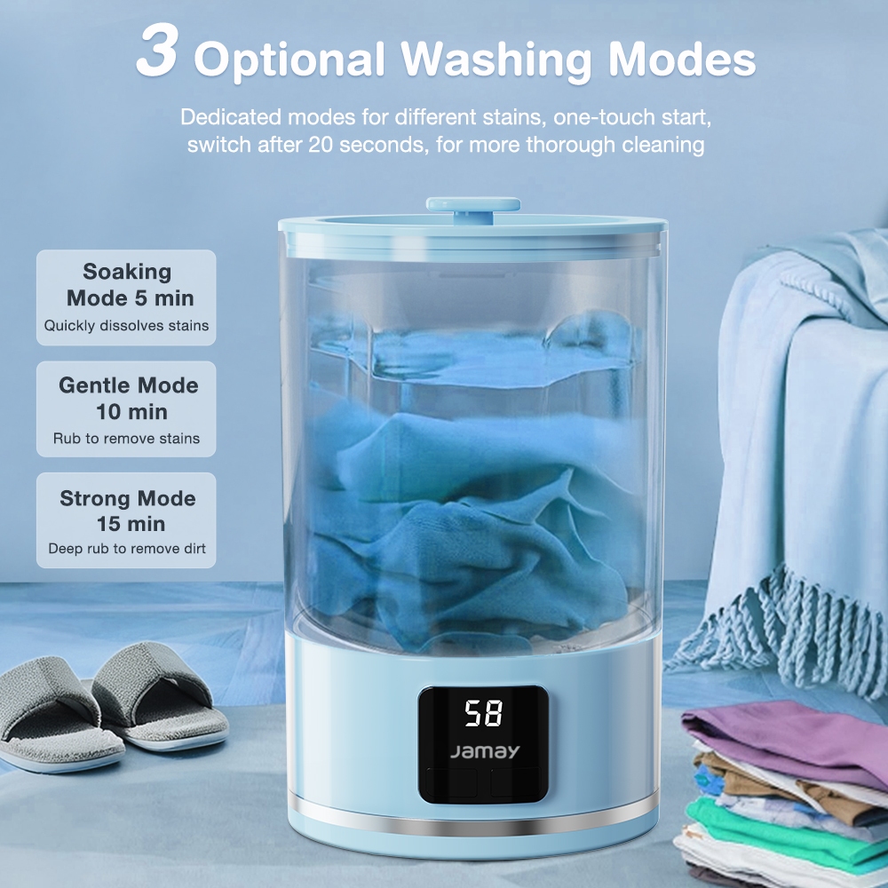 JAMAY MWM01 Máy giặt mini Di động, êm ái, không dây, thích hợp giặt đồ lót, có chức năng khử trùng bằng ánh sáng xanh | BigBuy360 - bigbuy360.vn