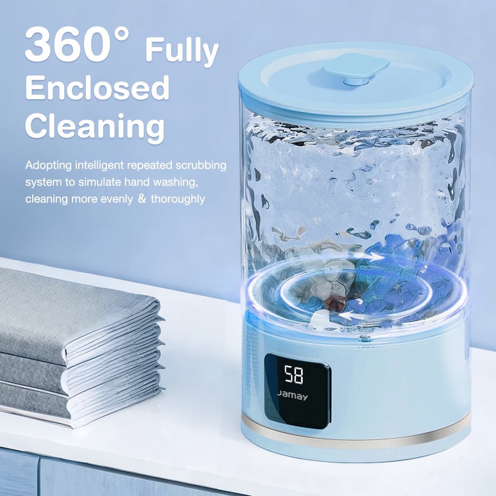 JAMAY MWM01 Máy giặt mini Di động, êm ái, không dây, thích hợp giặt đồ lót, có chức năng khử trùng bằng ánh sáng xanh | BigBuy360 - bigbuy360.vn