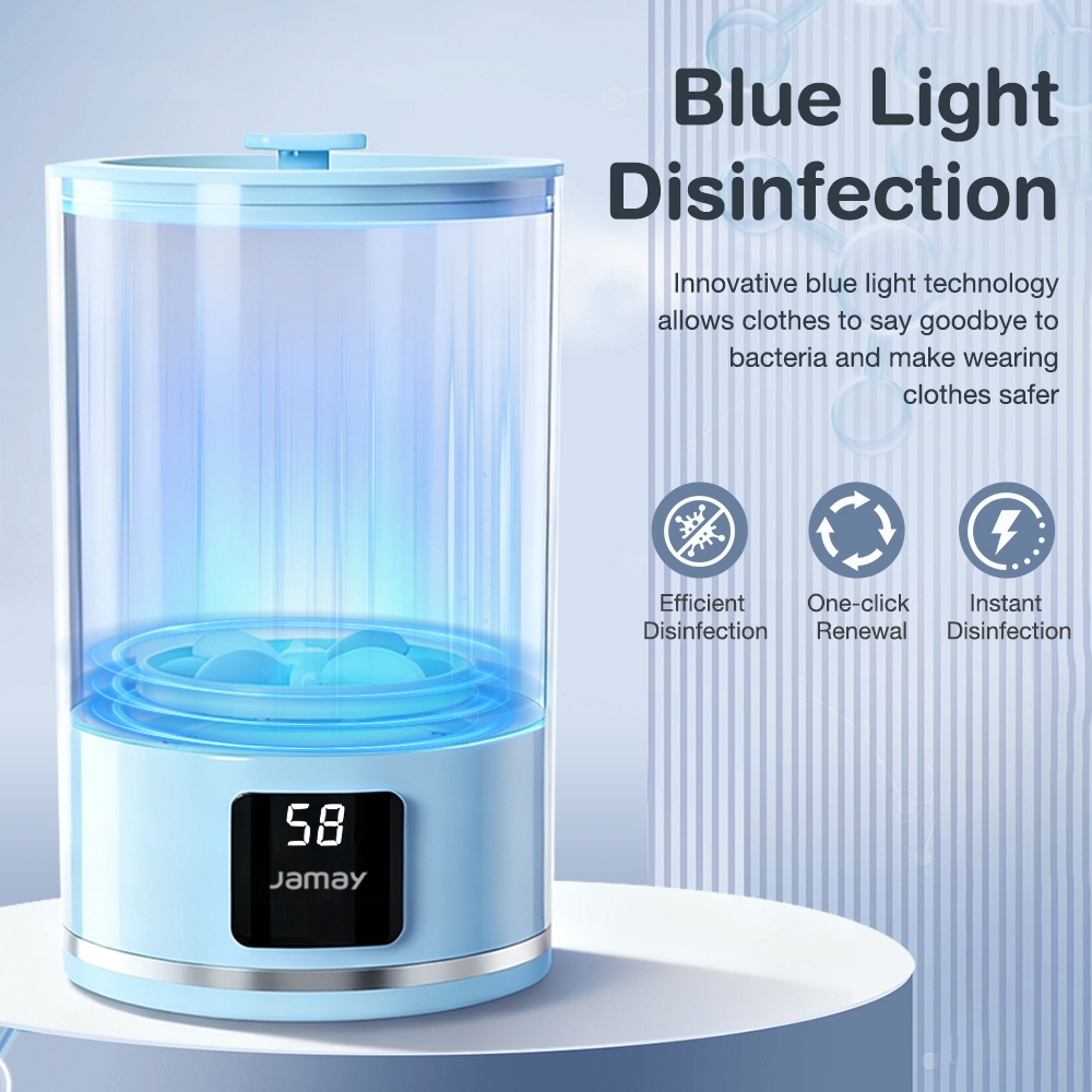 JAMAY MWM01 Máy giặt mini Di động, êm ái, không dây, thích hợp giặt đồ lót, có chức năng khử trùng bằng ánh sáng xanh | BigBuy360 - bigbuy360.vn