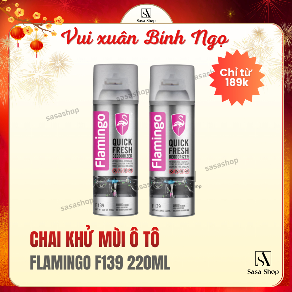 Chai khử mùi ô tô Flamingo F139 220ml