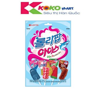  Kẹo mút Lotte bịch 132g 12 cây  vị dâu coca dưa hấu  
