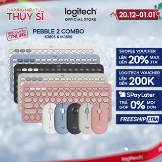  Pebble 2 Combo Bàn phím Bluetooth Logitech K380s và chuột Logitech M350s - Yên tĩnh  Easy-Switch 