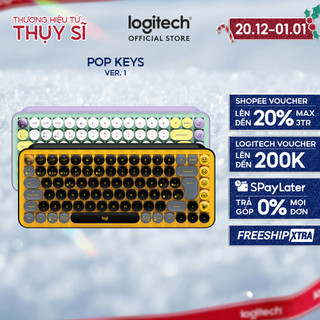  Bàn phím cơ không dây bluetooth | USB Logitech POP KEYS - phím emoji có thể tùy chỉnh 