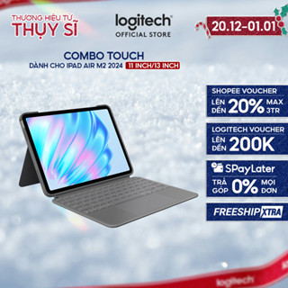 Bao da kèm Bàn phím Combo Touch Logitech cho iPad Air 11 inch  M2 & M3  iPad Air 5  2022  & Ipad Air 13 inch  M2  