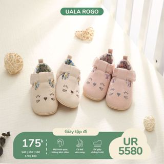  Giày tập đi cho bé Ualarogo đế cao su chống trượt an toàn quai dán điều chỉnh rộng chật 5580 