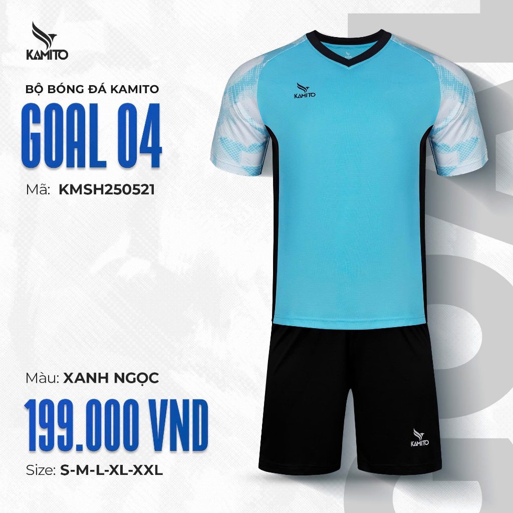 Bộ Bóng Đá Kamito Goal 04, Bộ quần áo bóng đá, Thoáng khí, Nhanh khô