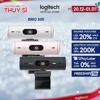  Webcam Logitech Full HD Brio 500 - Chỉnh sáng lấy khung hình,Show mode Mic kép giảm ồn 