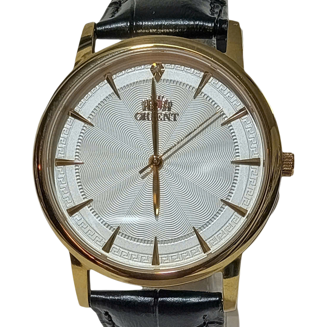 Đồng hồ ORIENT Chính hãng Side lớn 38mm .Dây Da Đen .Máy quạt nhật. Kính đá saphia . Hàng mới 100%