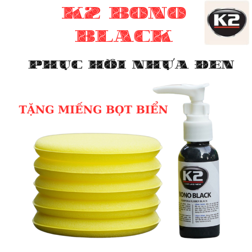 Combo Dưỡng và Phục Hồi nhựa nhám - Dưỡng bóng dàn áo K2 Bono Black & Spectrum 50ml nhập khẩu Ba Lan