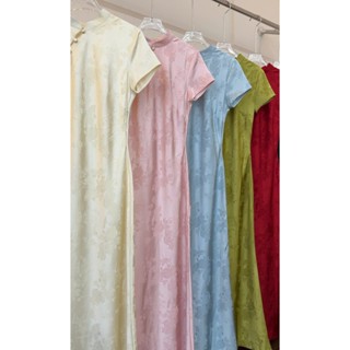  LYC FASHION - THIÊN ĐIỂU đầm lụa gấm có cổ kín đáo 