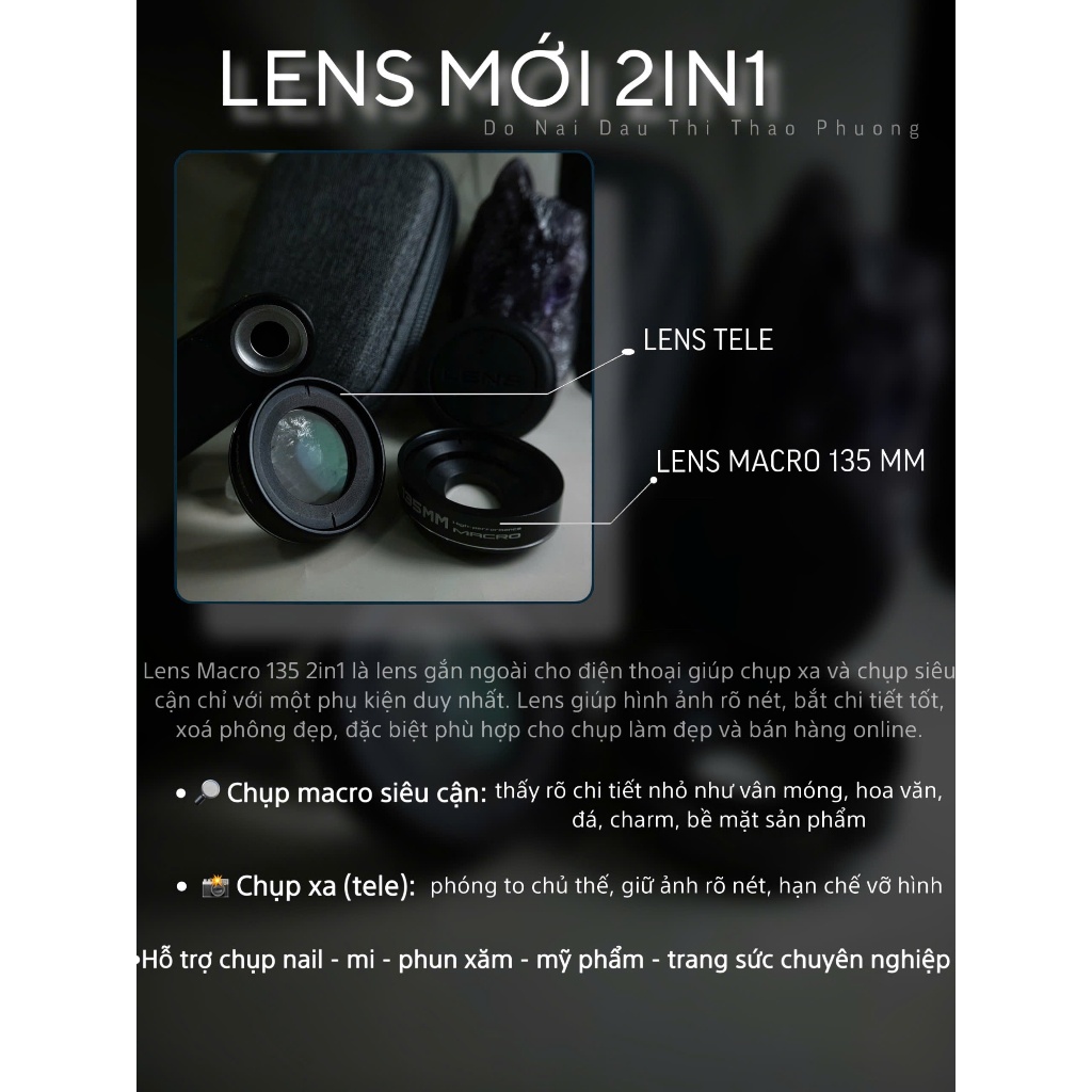 LENS CAO CẤP (4K)/ LENS BLING / Lens 2in1