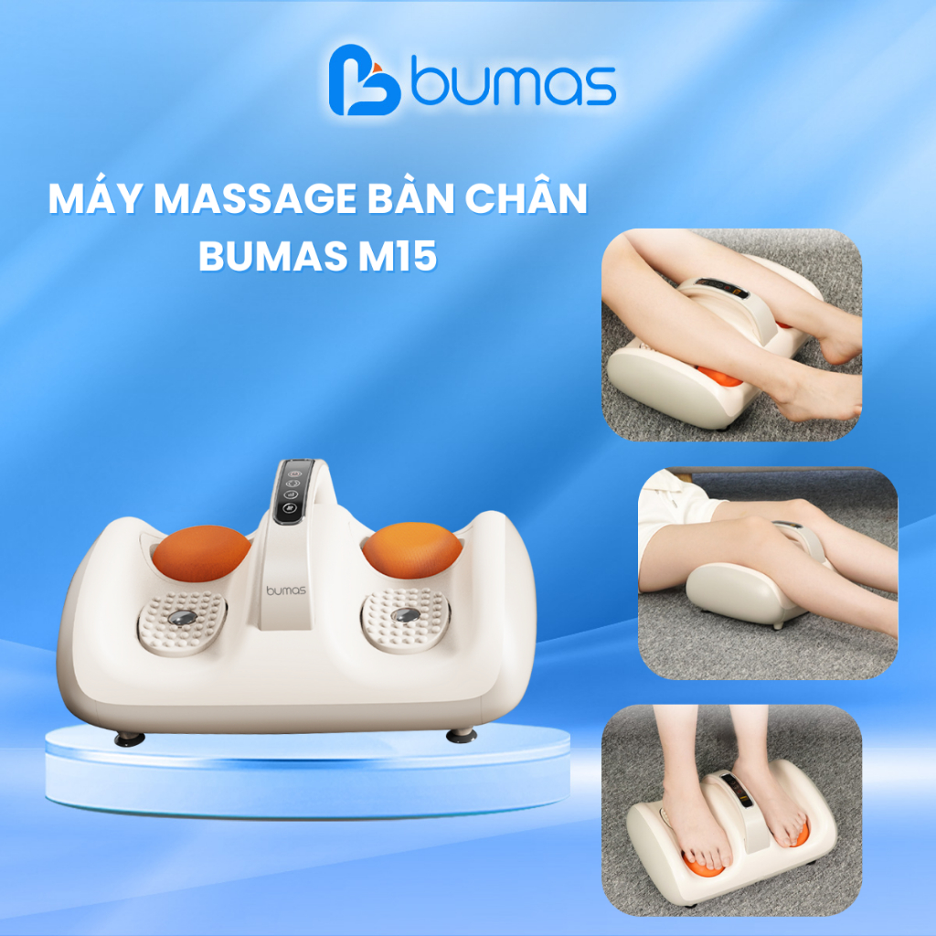 [Live] Máy Massage Bàn Chân BUMAS M15 - Chườm Ấm Ánh Sáng Đỏ, Massage Với 80 Điểm Tiếp Xúc