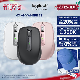  Chuột không dây Logitech MX Anywhere 3S Silent -Cuộn nhanh 8000DPI Sạc USB C Bluetooth 