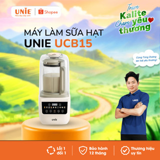  Máy làm sữa hạt UNIE UCB15 dung tích 1.5L giảm ồn 30%,10 chức năng nấu lưỡi dao xay 8 cánh bảo hành 12 tháng 